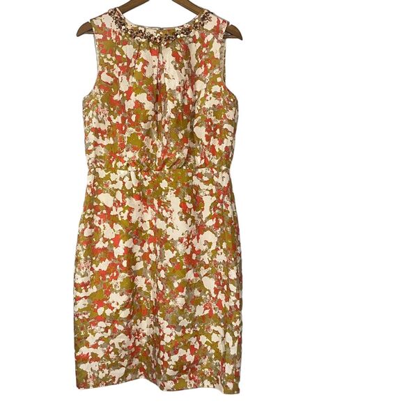 Boden Limited Edition Floral Sequin Neckline Silk Cotton Dress Size 10 New NWT